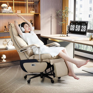 كرسي مكتب كهربائي قابل للتعديل بزاوية الظهر والقدمين